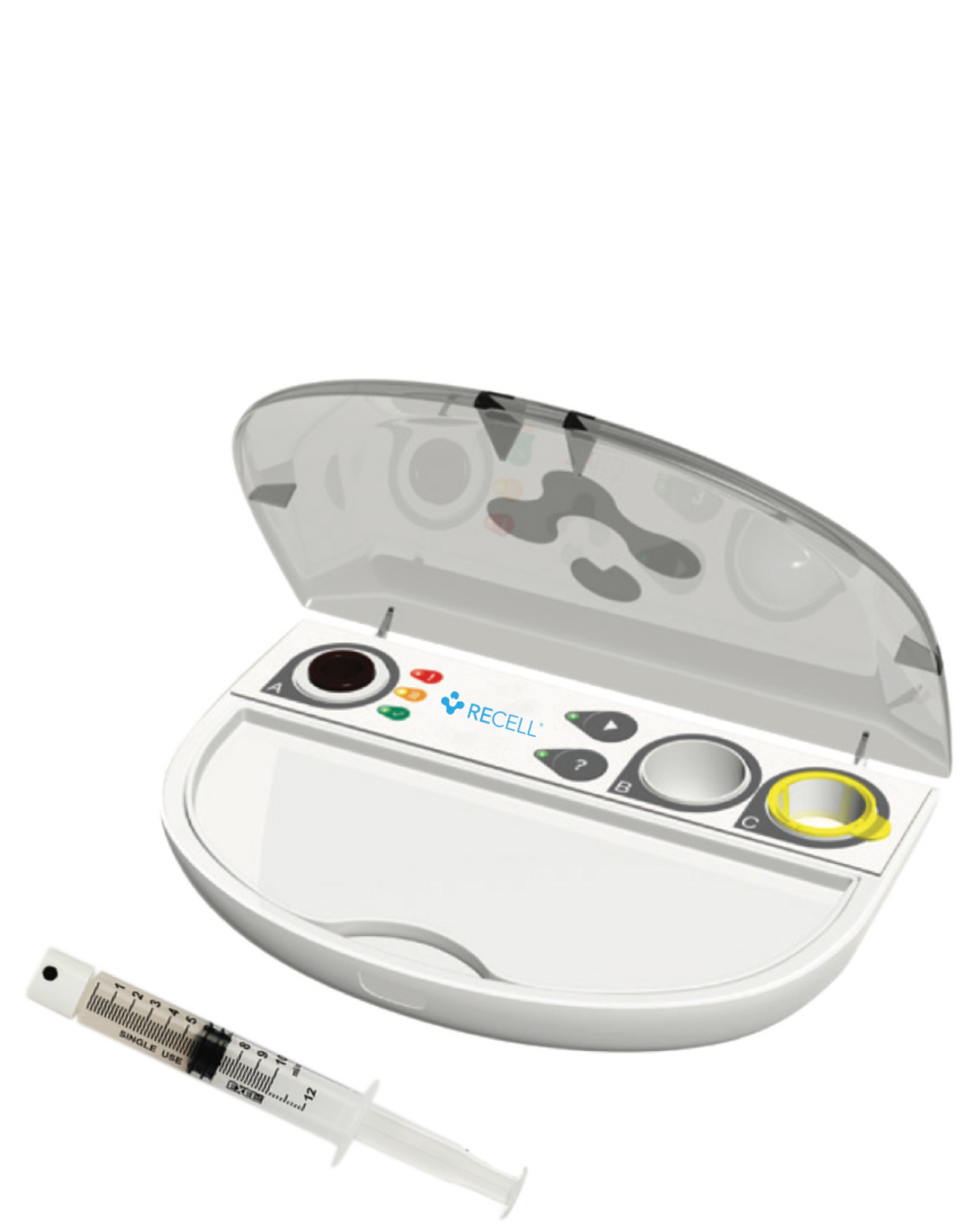RECELL device logo stack